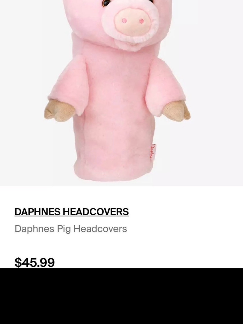Daphne’s Pig animal golf club cover, retails new for $45 - Picture 5 of 5